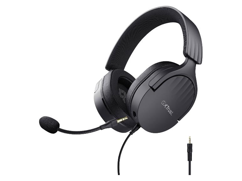 Schwarzes Gaming-Headset mit Mikrofon und 3,5-mm-Klinke