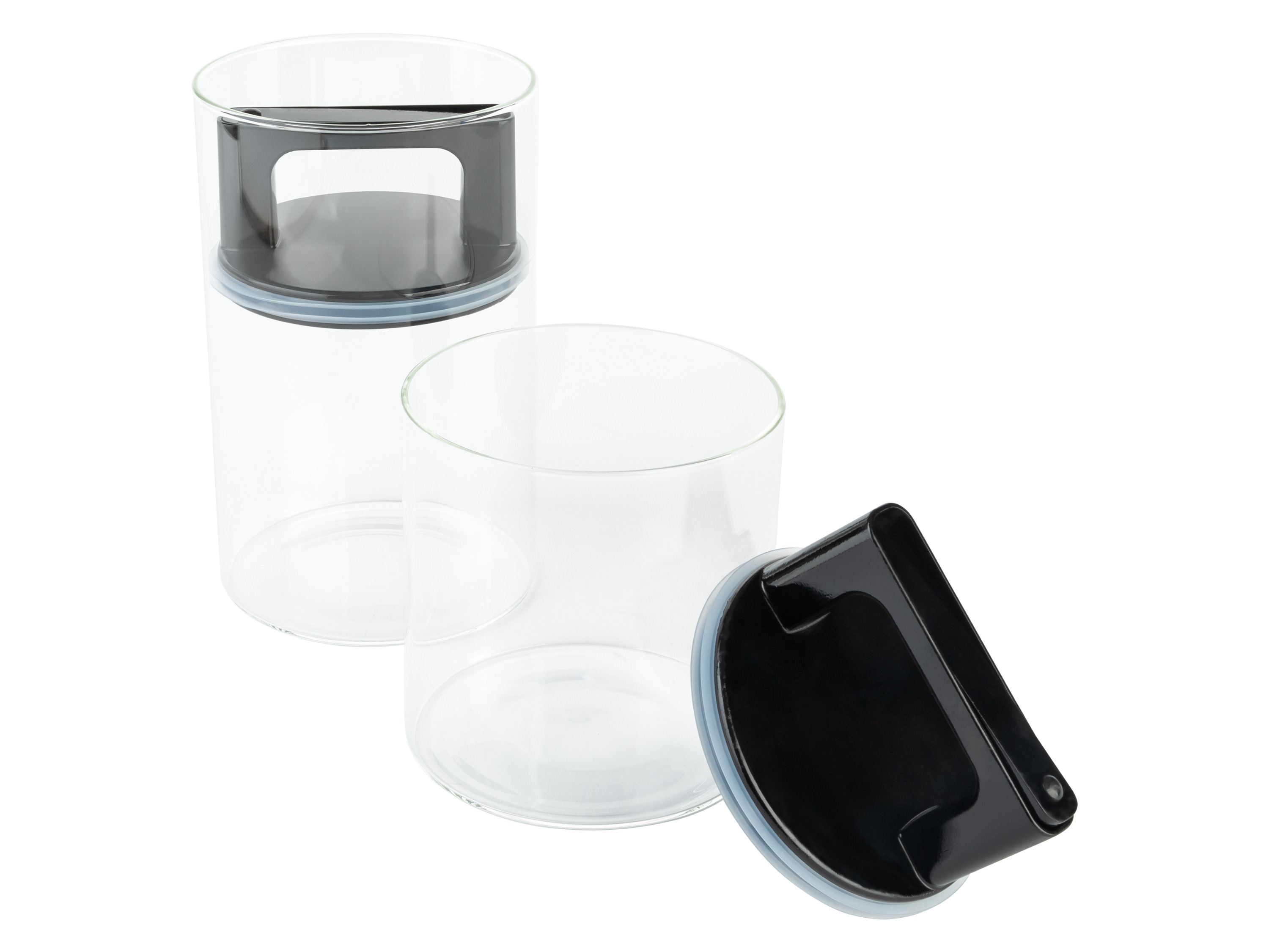 LIVARNO HOME Vorratsgläser luftdicht, 2er Set (Transparent)