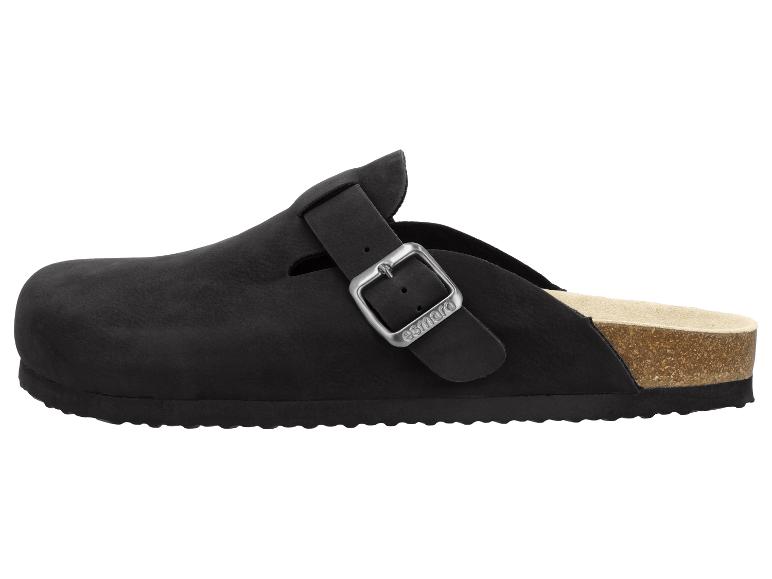 Schwarzer Esmara Damen-Clog mit Schnalle und Korksohle.