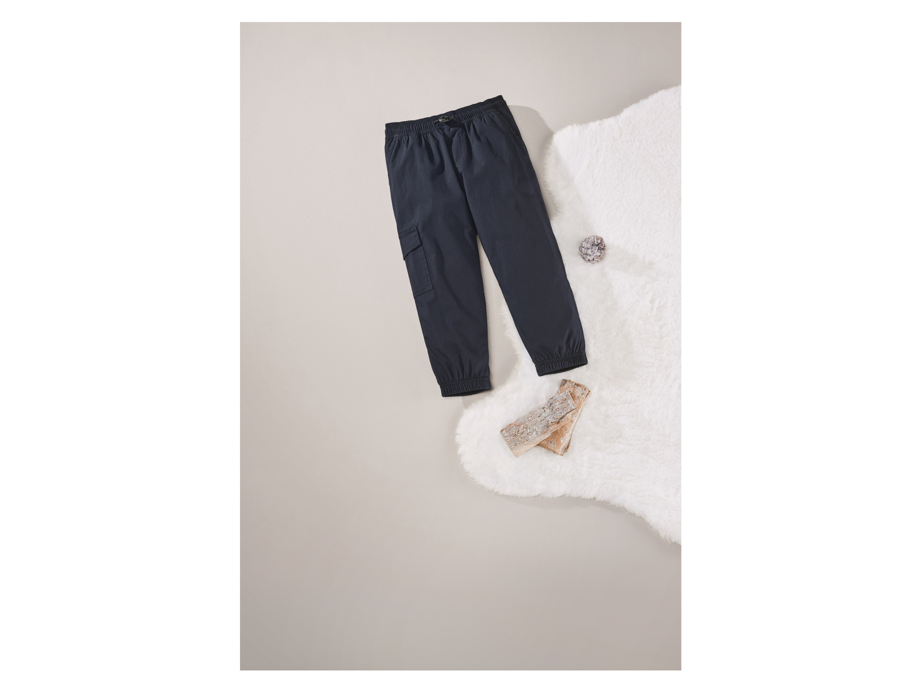 LUPILU® Kleinkinder Jungen Cargohose Thermo (Navy, 98/104) – Bild 2 von 3