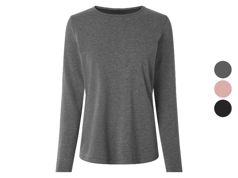 Damen Langarmshirt in Grau mit Farboptionen.