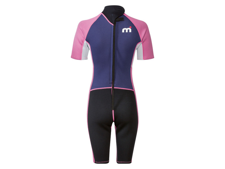 Gehe zu Vollbildansicht: Mistral Damen Neoprenanzug, kurz, mit Reißverschluss am Rücken, schwarz/lila/pink - Bild 4