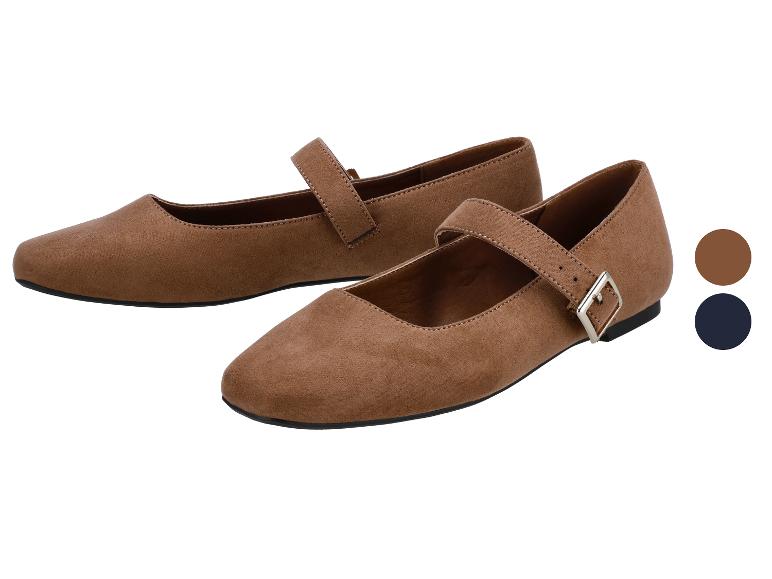 Braune Wildleder Mary Jane Schuhe mit Riemen und Schnalle, auch in Dunkelblau erhältlich.