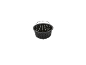 Schwarzer Dampfkorb mit Metallgriffen