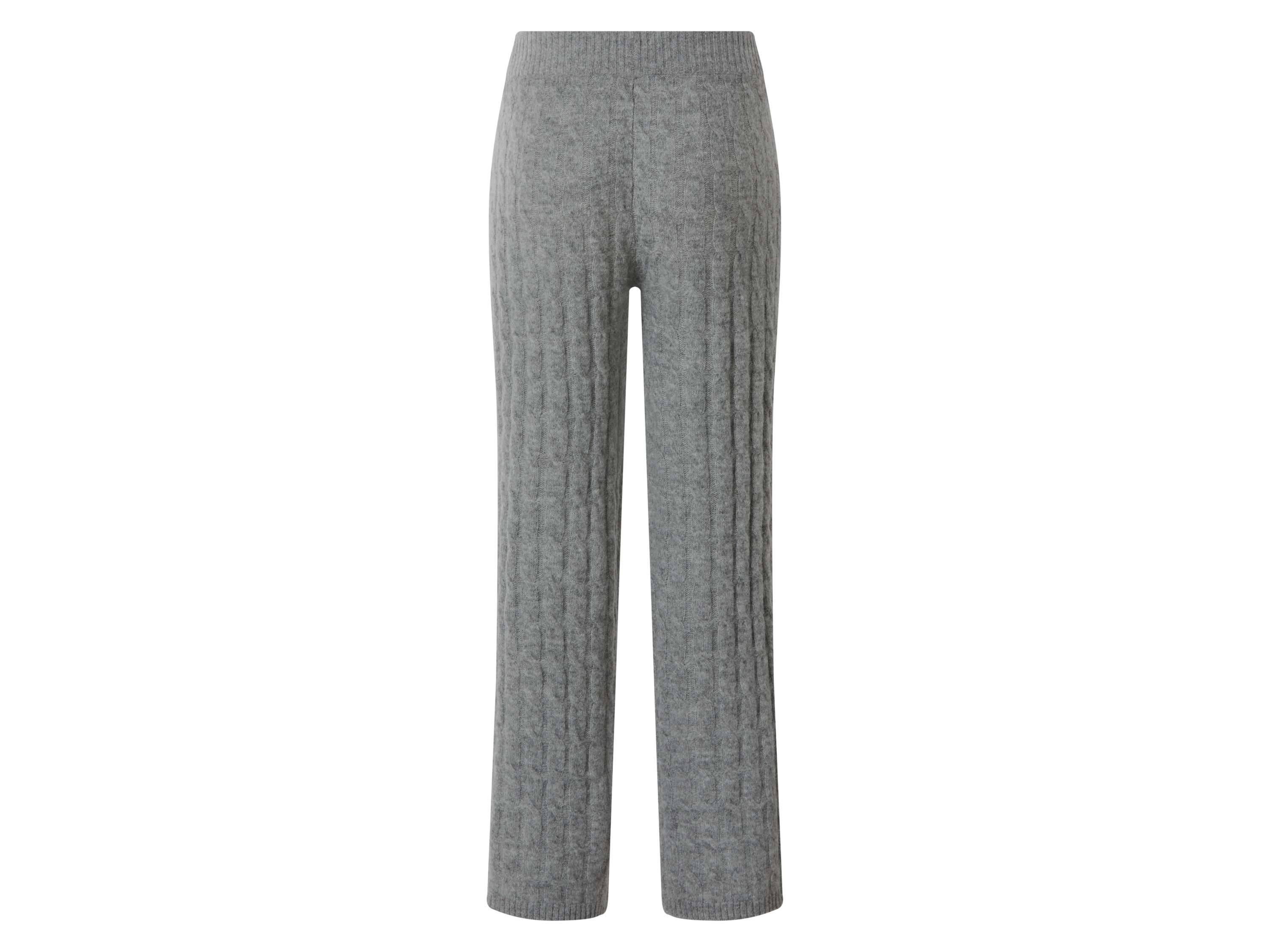 ESMARA® Damen Feinstrickhose mit Zopfmuster (Grau, M (40/42)) – Bild 3 von 3