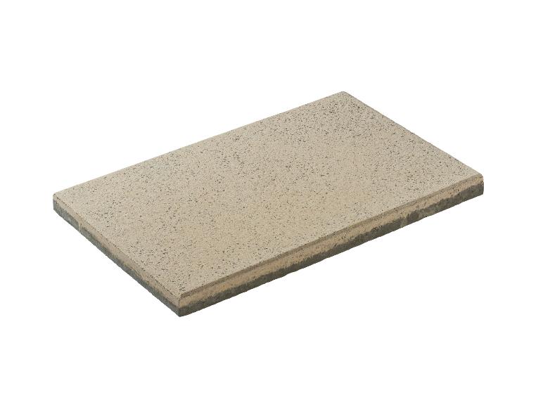 Beige rechteckige Pflasterplatte mit körniger Textur