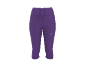 Lila Sport-Caprihose für Damen mit Kordelzug in der Taille.