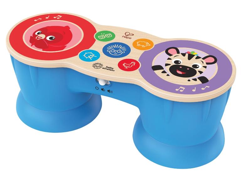 Baby Einstein und Hape Spielzeugtrommel mit Vogel- und Zebramotiven