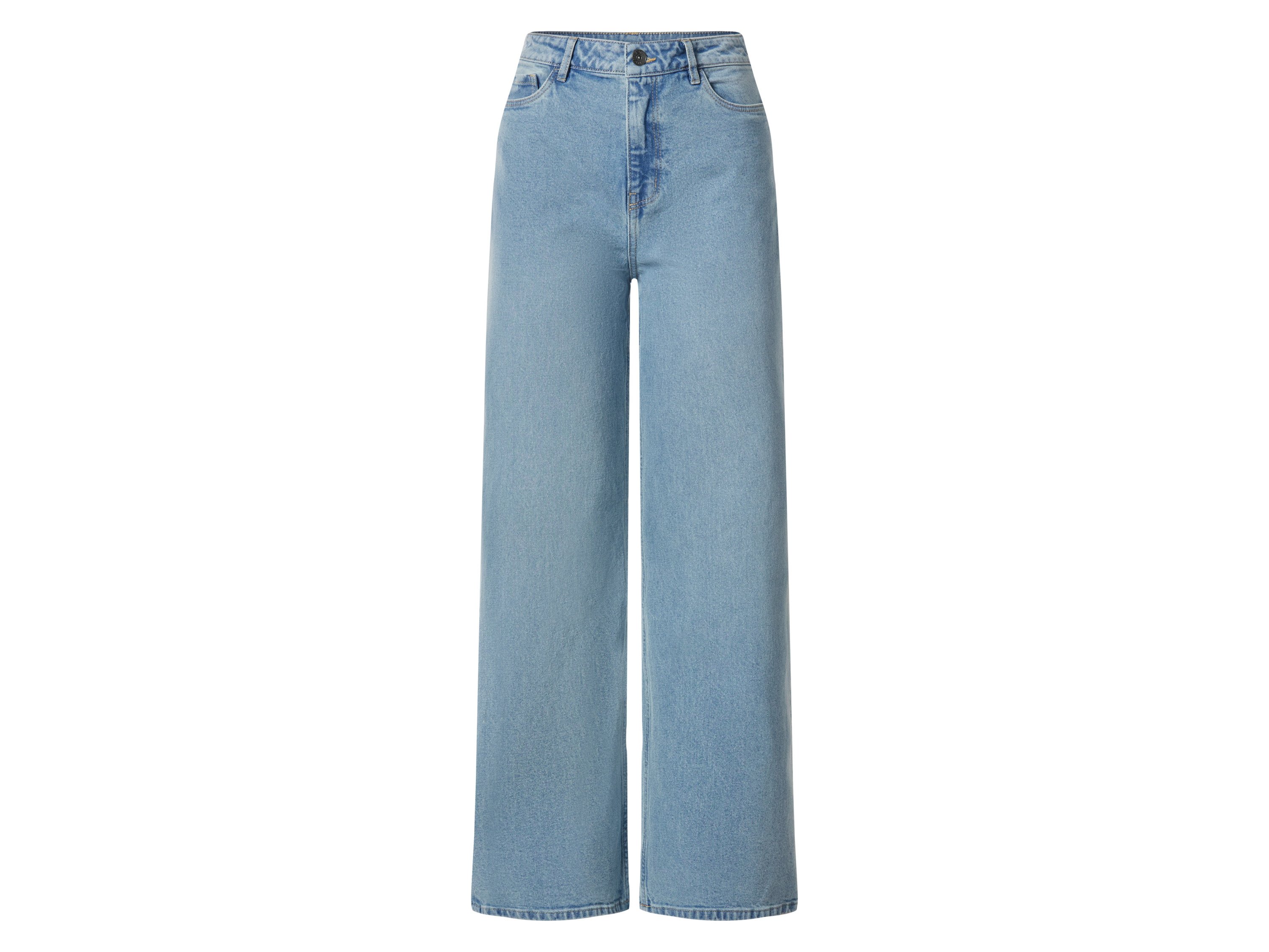ESMARA® Damen Jeans wide leg (Blau, 42)