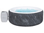 Ein Lay-Z-Spa aufblasbarer Whirlpool mit einer grauen Steinoptik.