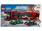 LEGO City F1 Truck mit RB20 & AMR24 F1 Autos Set, 1086 Teile.