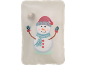 Handwärmer mit Schneemann-Design, Mütze und Schal.