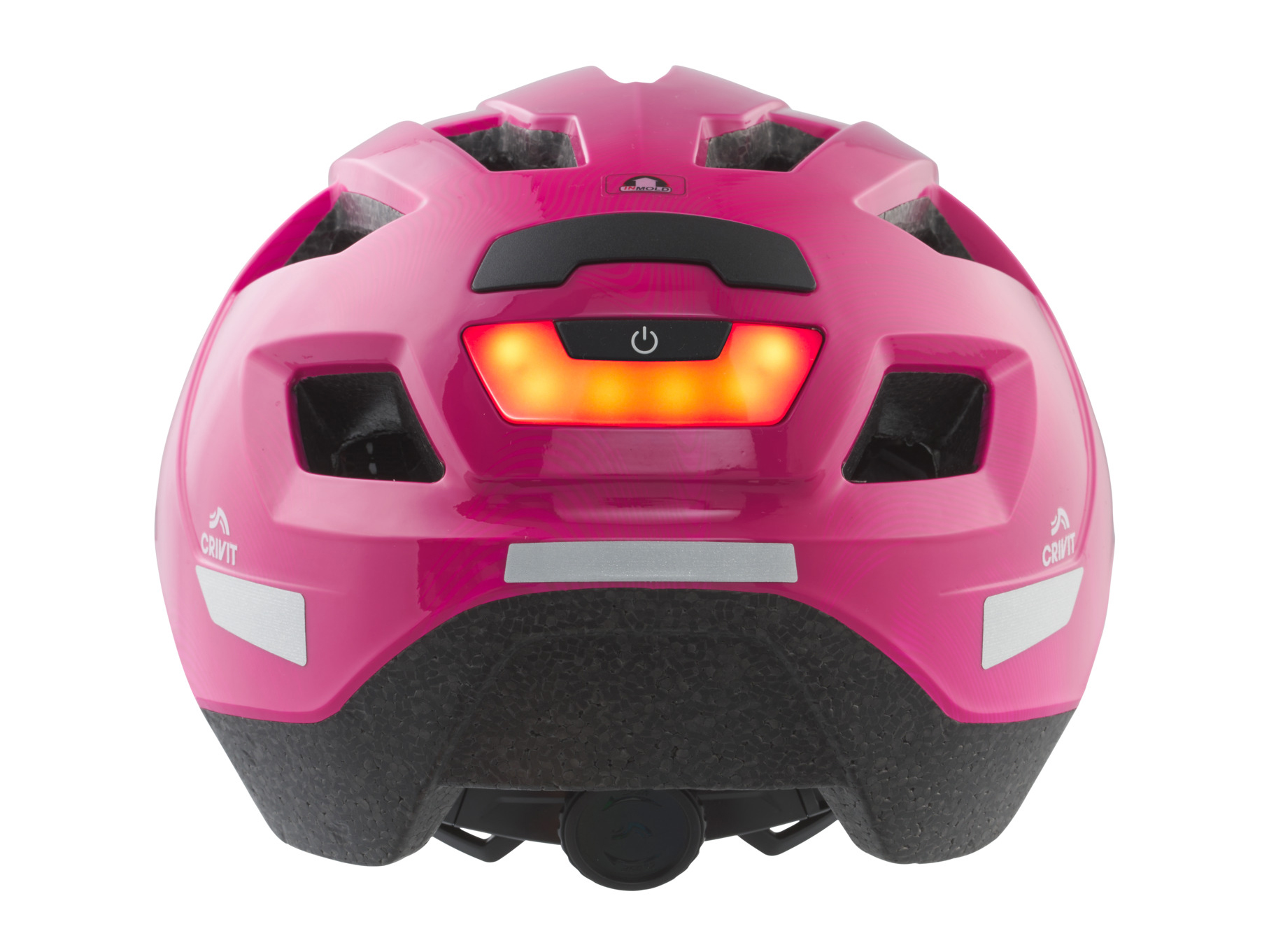 Thumbnail - CRIVIT Kinder Fahrradhelm mit Rearlight (Pink)