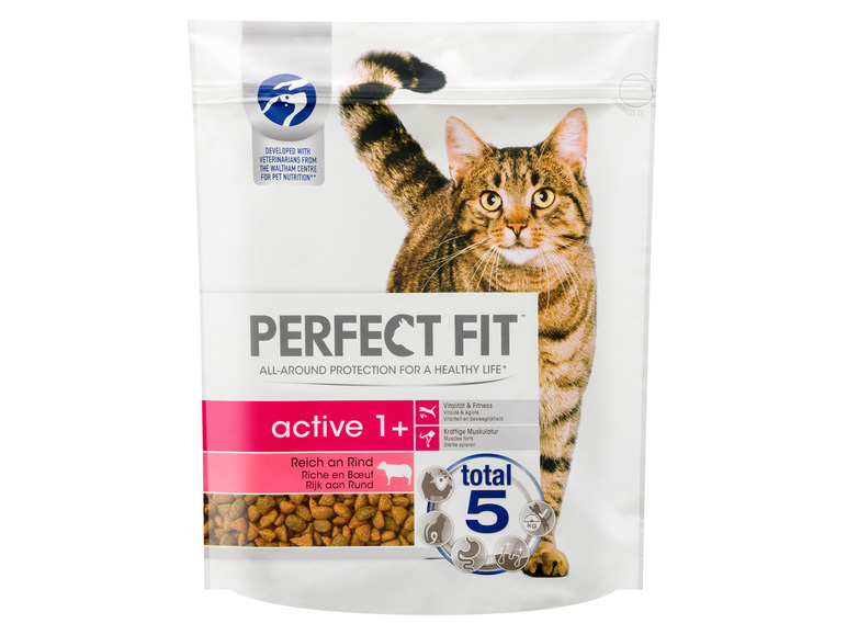 Gehe zu Vollbildansicht: PERFECT FIT Cat Dry Active 1+ Reich an Rind, 6 x 750 g - Bild 2