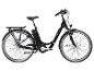 ZÜNDAPP Z510 700c Damen E-Bike, schwarz mit blauen Akzenten.