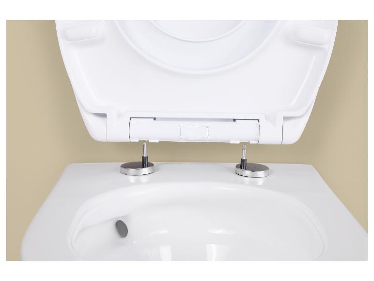 Weißer Toilettensitzdeckel mit Soft-Close-Scharnier