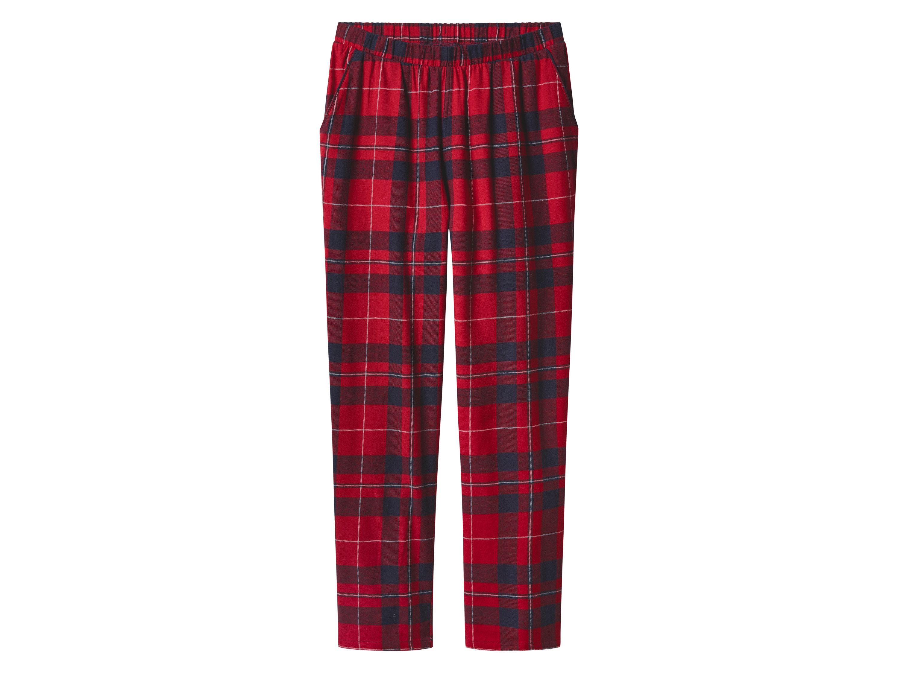 Thumbnail - esmara® Damen Pyjama mit Hose aus Flanell (navy/red, S(36/38))