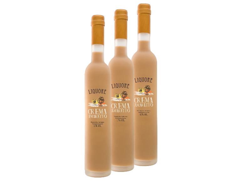 Drei Flaschen Amaretto-Sahnelikör, 17% Vol.