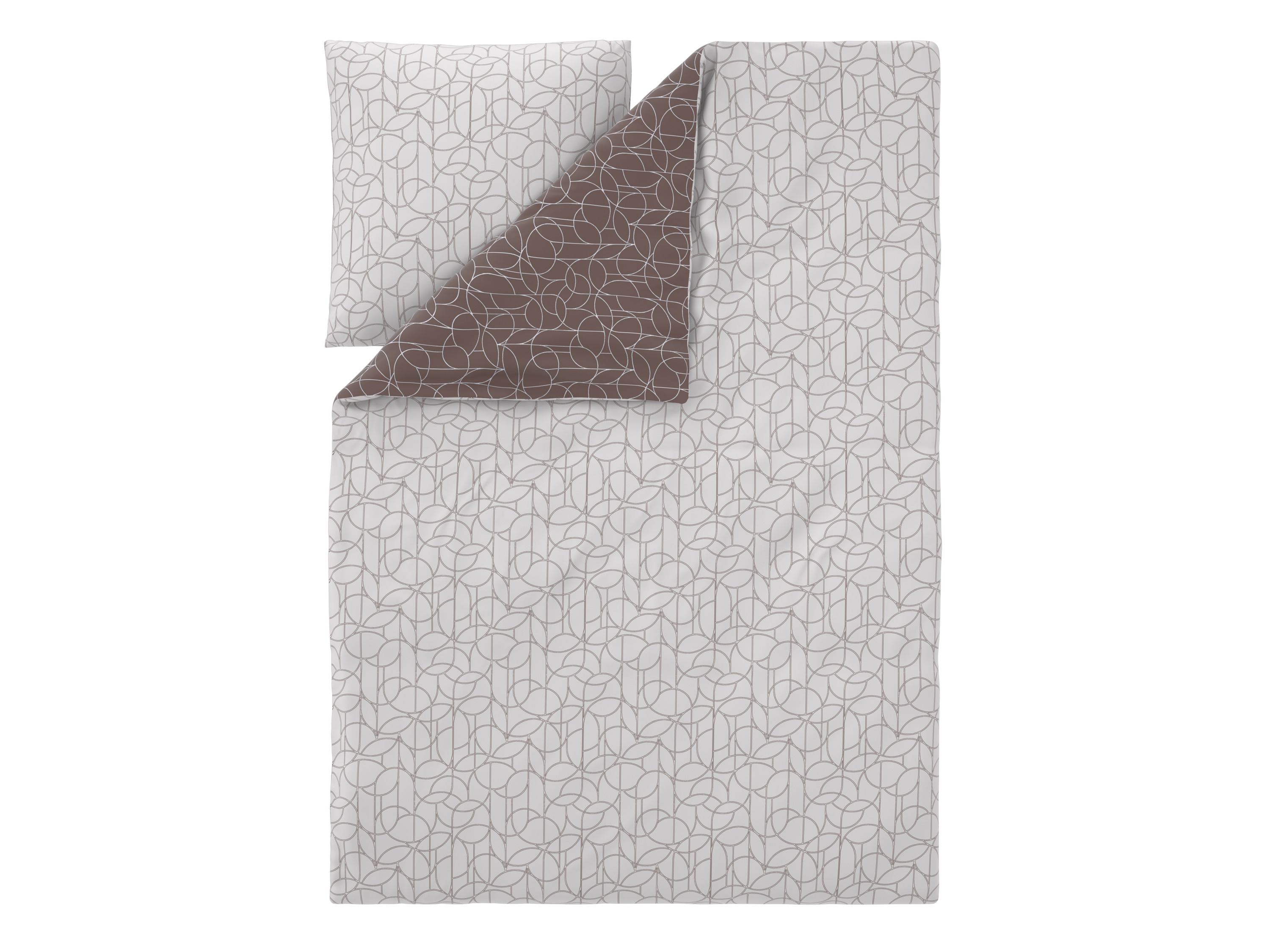 LIVARNO® Satin-Bettwäsche / Satin-Wendebettwäsche, 135 x 200 cm (Braun) – Bild 2 von 3
