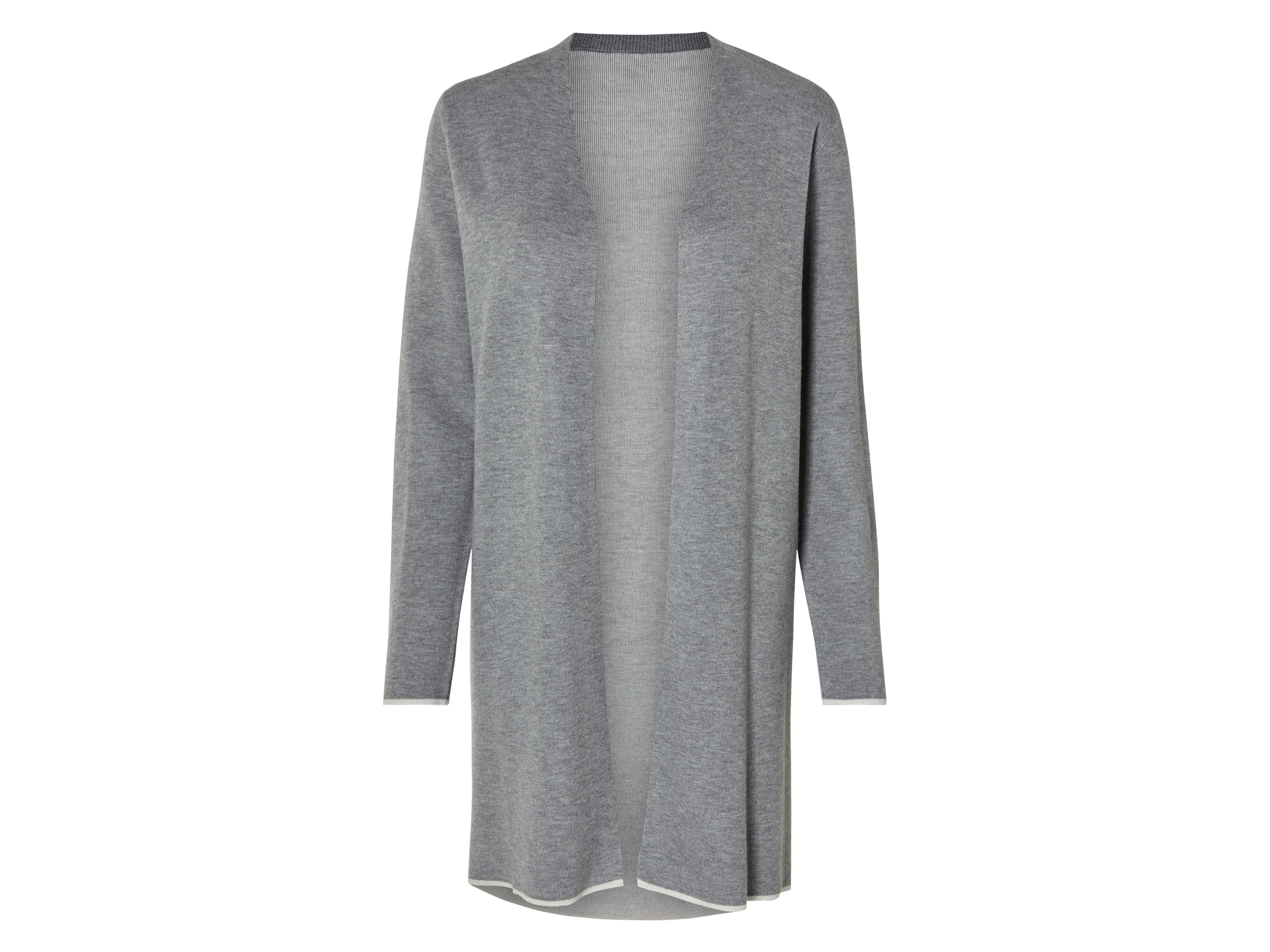 ESMARA® Damen Feinstrick-Cardigan, leger geschnitten (Grau, XS(32/34))