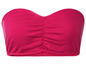 Ein rosa trägerloser BH.