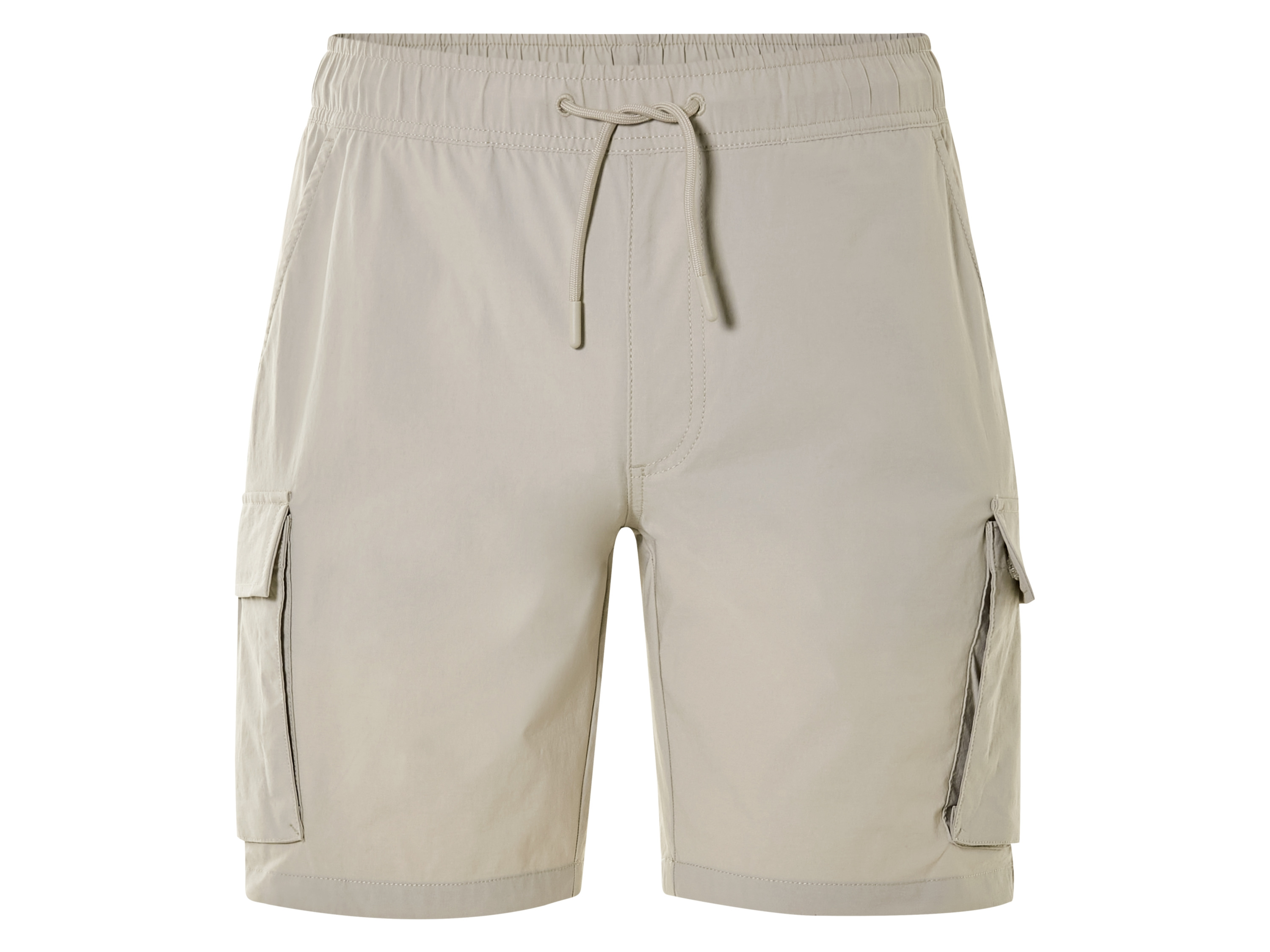 LIVERGY® Herren Shorts Cargo (Beige, XL (56/58))““ | Gummizugbund und Kordel Optimale Bewegungsfreiheit durch super elastisches Material Cargotaschen mit Patte und Klettverschluss Optimale Passform durch das Elasthan Lycra® Produktmerkmale tabletd Farbe: beige