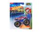 Hot Wheels Monster Trucks Mario, ein roter und blauer Spielzeug-Truck.