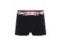 Schwarze Reebok Boxershorts mit weißem Bund und roten und schwarzen Streifen