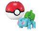 Ein Pokémon Bauspielzeug mit Bulbasaur und einem Pokéball.