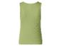 Grünes geripptes Damen-Tanktop