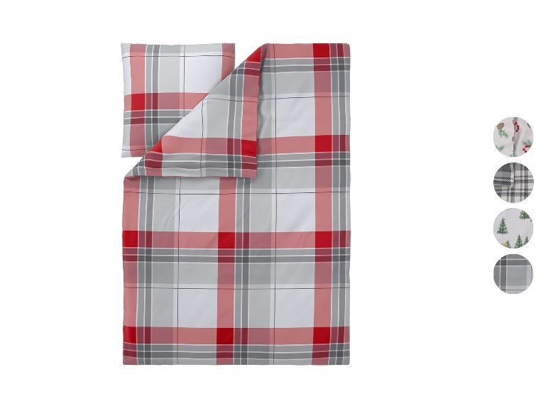 Rot-graues kariertes Bettwäsche-Set mit verschiedenen Musteroptionen.