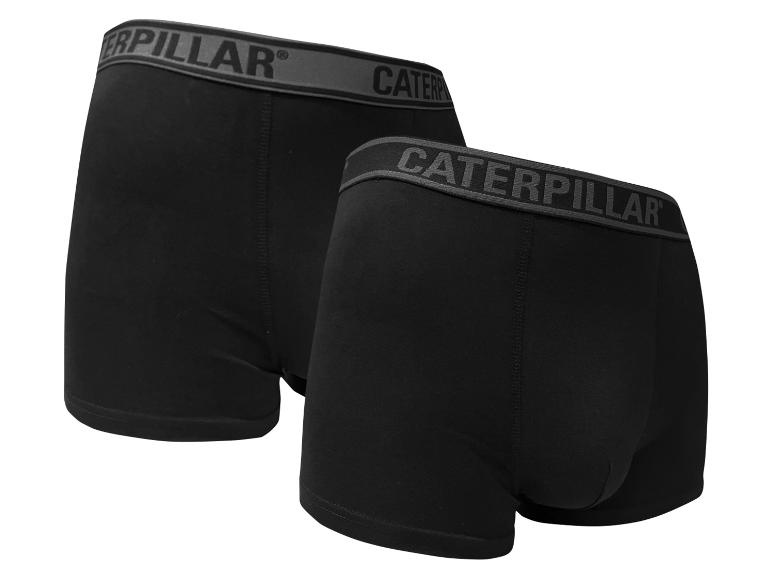 Zwei schwarze Boxershorts von Caterpillar.