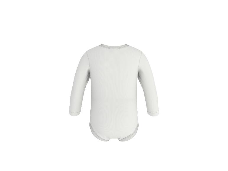 Weißer Langarm-Babybody, Rückansicht