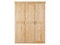 Ein dreitüriger Kleiderschrank aus Holz.
