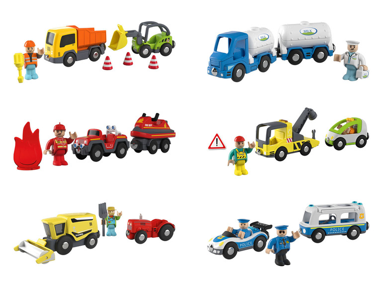 Gehe zu Vollbildansicht: Playtive Themensets Fahrzeuge, mit Magnetkupplungen - Bild 1