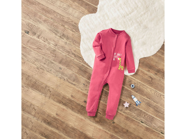 Gehe zu Vollbildansicht: lupilu Baby Mädchen Schlafoverall aus reiner Bio-Baumwolle - Bild 13