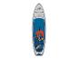 Aufblasbares Paddleboard mit Sonnenuntergangs- und Wellenmotiv, Text „Youth Glide“.