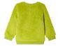 Ein limegrüner Fleece-Pullover mit langen Ärmeln.