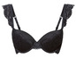 Schwarzer BH mit Spitze und breiten Trägern.