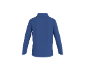 Blaues Langarmshirt mit Kragen für Herren, Rückansicht.