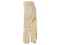 Beige langer Strickrock mit Lochmuster.