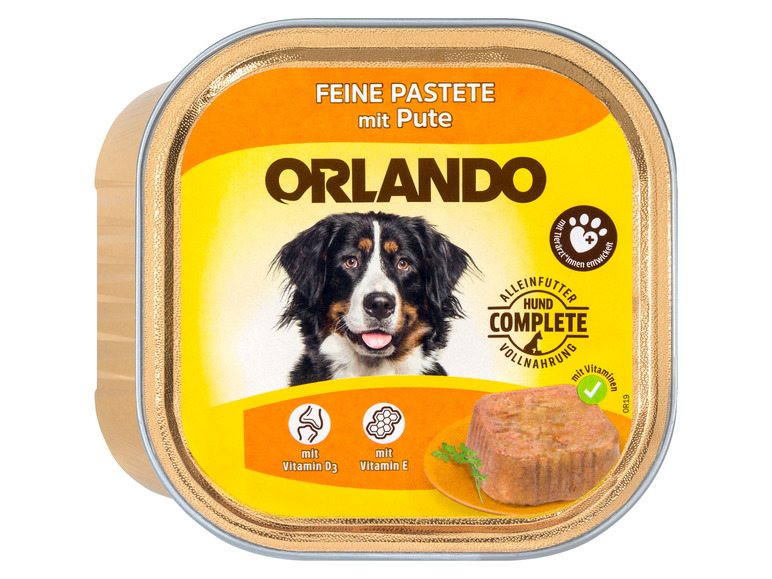 Gehe zu Vollbildansicht: ORLANDO Hundevollnahrung Feine Pastete mit Pute, 21 x 300 g - Bild 2