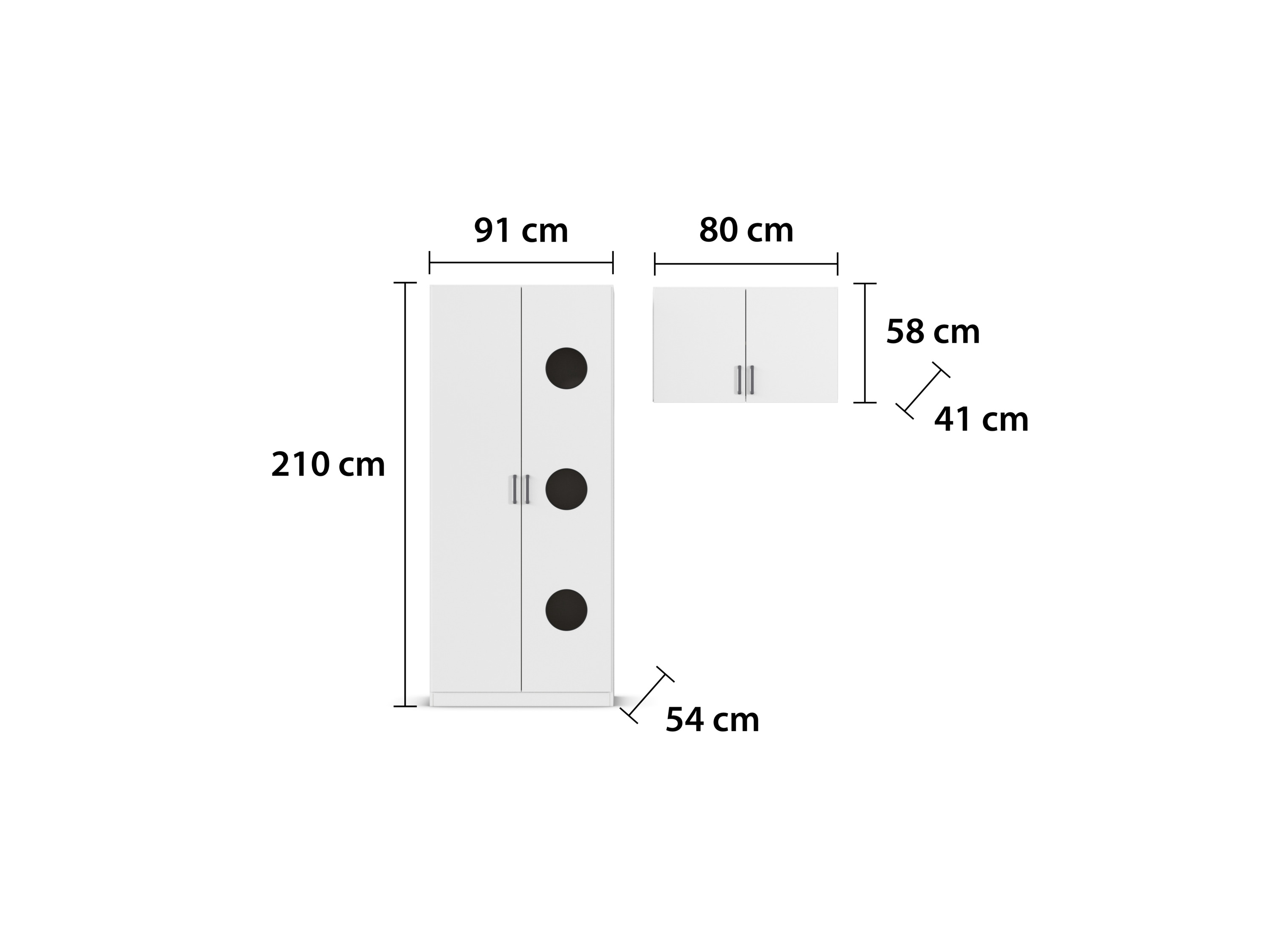 Thumbnail - rauch BLUE Allrounder, Grundelement Wäscheschrank 2trg (+ Hängeschrank, Alpinweiß)