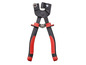 Eine Zange mit roten Griffen zum Schneiden von Draht.
