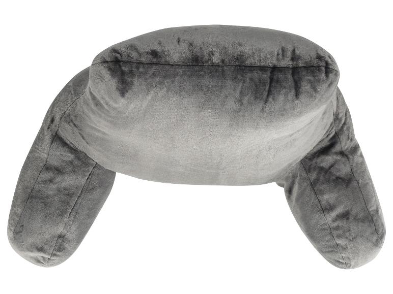 Graues Lesekissen mit Armlehnen