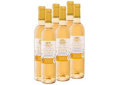 6 x 0,5-l-Flasche Weinpaket Château Mauras Sauternes AOC süß vegan, Süßwein