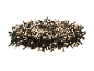 Warmweiße LED-Lichterkette auf schwarzem Hintergrund
