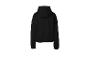 Schwarzer Damen-Hoodie, Rückansicht.