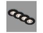BRILONER LED-Einbauleuchten in Schwarz, 4er-Set