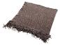 Braune Strickdecke mit Fransen